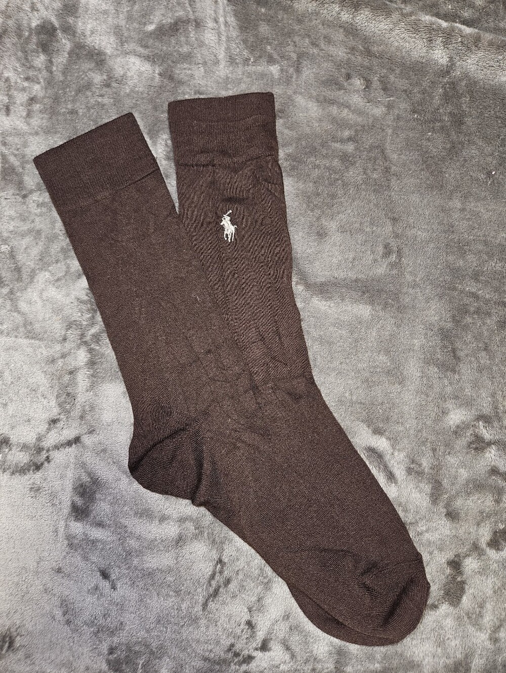 Polo by Ralph Lauren Brown Dress Socks with White Pony Preppy Dressy Formal